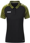 JAKO Damen Poloshirt Performance, Schwarz/Soft Yellow, 38