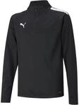 PUMA Unisex Kinder Teamliga 14 Zip Top Jr Sweater, Puma Black-puma White, 140 EU
