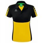 Erima Damen Six Wings Sport Polohemd (1112220), gelb/schwarz, 40