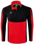 Erima Unisex Erwachsene Six Wings Trainings Top (1262212), rot/schwarz, XL