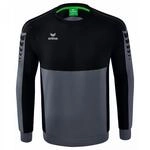 Erima Unisex Erwachsene Casual Six Wings Sweatshirt (1072203), Slate Grey/schwarz, M
