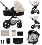 Kinderkraft MOOV2 AIR Kinderwagen 3 in 1 Kinderwagenset bis 22 kg mit Kindersitz