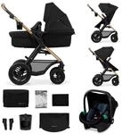 Kinderkraft MOOV2 AIR Kinderwagen 3 in 1 Kinderwagenset bis 22 kg mit Kindersitz