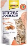 GimCat Nutri Pockets mit Lachs - Knuspriger Katzensnack mit cremiger F&uuml;llung...