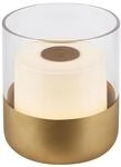BRILONER &ndash; Mini LED Tischlampe Kabellos mit Glas, Dimmbare Nachttischlampe Touch,