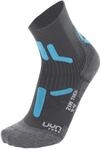 UYN Damen trekking 2 inch Socken, Anthracite/Turquoise, 37 EU