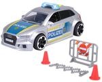 Dickie Toys - Audi RS3 &ndash; 15 cm gro&szlig;es Polizeiauto mit Stra&szlig;ensperre und...