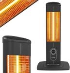 ICQN Stand Heizstrahler 1500 W, Infrarotheizung f&uuml;r Innen- & Au&szlig;enbereich,