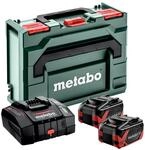 metabo Basis-Set - 2 x LiHDX 8.0 Ah Akkus, Schnellladeger&auml;t ASC 290, metaBOX 145 -