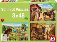 Schmidt 56519 Meine Lieblingspferde, 3x48 Teile Kinderpuzzle