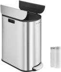 SONGMICS M&uuml;lleimer K&uuml;che, M&uuml;lltrennsystem 2 F&auml;cher, 30 L und 20 L, schmaler