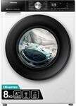 Hisense WF3S8043BW3 Waschmachine mit Dampffunkunktion, 8 kg, 1400 U,min, WIFI,