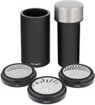 Microplane Universal Mill Edelstahlreibe mit Deckel | Ideal f&uuml;r K&auml;se, Schokolade,