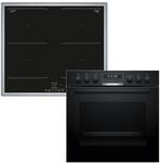Bosch HND677LS62 Einbauherd-Set, Bestehend aus HEG578BB4 Herd, 60 x 60 cm, Air Fry,