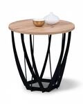 M2 Kollektion Mella 1 &ndash; Beistelltisch (&Oslash; 50 cm, H 50 cm) | Rauchglasplatte &