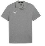 Puma Herren Teamgoal Casuals Poloshirt, Medium Gray Heather-Puma White, XXL EU
