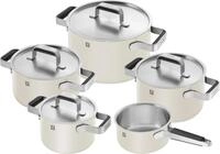 ZWILLING PURE Kochtopfset, 5-tlg, 18/10 Edelstahl, Keramik-Au&szlig;enbeschichtung,