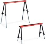 Relaxdays Arbeitsbock, 2er Set, 12-Fach h&ouml;henverstellbar, belastbar bis 150 kg,
