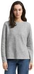 Tom Tailor Damen RIPP Sweatshirt mit Kn&ouml;pfen, 21373 - Medium Silver Grey Melange, XL
