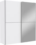 Forte WHITE KISS Schrank 170, wei&szlig;er Kleiderschrank Spiegel, Moderner