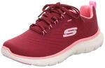 Skechers Damen Flex Appeal 5.0 New PathSneaker, Burgunderrotes Netzgewebe mit rosa
