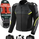 SHIMA BANDIT Motorrad Jacke Herren mit Protektoren AIRFORCE R&uuml;ckenprotektor Leder