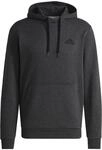 adidas Herren Essentials Fleece Hoodie, Dark Grey Heather/Black, S