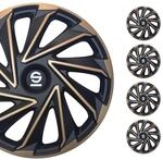 Sparco Radzierblenden Varese - 16-Zoll - Gold/Schwarz - Satz mit 4 St&uuml;ck