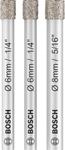 Bosch 3x PRO Ceramic Diamantbohrer-Set f&uuml;r Zylinderschaft und Bohrmaschine/Schrauber