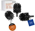 Original KEUCO Ersatzb&uuml;rstenkopf schwarz, 3 St&uuml;ck, f&uuml;r Plan, Rose, Aveno, Reva,
