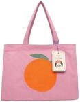 Fritzi x Frida Kahlo Easy 01 Canvas Limited Shopper Oranges Schultertasche mit