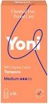 Yoni | Tampons Medium | 16x Tampons aus 100% Bio-Baumwolle | Hypoallergene und
