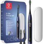 Oclean X Lite Schallzahnb&uuml;rste Blau Gift Set, elektrische Zahnb&uuml;rste mit 3