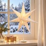 SALCAR LED-Weihnachtsstern mit Fu&szlig;, 35 cm Papierstern in Wei&szlig; | Beleuchteter