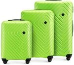 WITTCHEN Cube line Kofferset of 3 (S+M+L) ABS Mit Geometrischer Pr&auml;gung 4 Lenkrollen