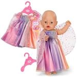 BABY born Regenbogen Kleid 43cm, Puppenkleid mit Fl&uuml;geln und Glitzer f&uuml;r 43cm