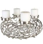 Casablanca Adventsleuchter Twigs antik-silberD.56cm