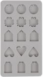 Rayher Silikon Gie&szlig;form Mini-Anh&auml;nger, 14,5 x 26 x 1 cm, 15 Formen, zum Ausgie&szlig;en