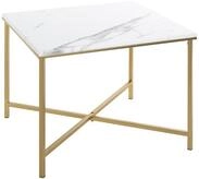 HAKU Beistelltisch Gold marmoroptik MDF Metall Couchtisch klein - Ma&szlig;e: B 60 x...