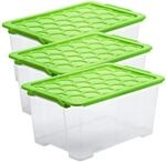 Rotho Evo Safe Keeping 3er-Set Aufbewahrungsboxen mit Deckel 44l | Boxen...