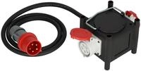 Brennenstuhl Kompakter Gummi-Stromverteiler - Gummiverteiler (2m Kabel, 2X CEE