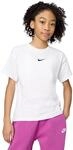 Nike M&auml;dchen Sportswear Essential Lbr T-Shirt, White, 134/140