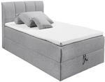 GRANADA 2 Polsterbett 120x200 mit Bettkasten, Grau - Modernes Einzelbett mit