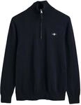 Gant Herren Classic Cotton Halfzip Pullover, Evening Blue, XXXL