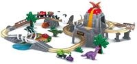 Hape Dino-Eisenbahn-Abenteuer &ndash; 23-teiliges Holz-Eisenbahnset mit Dinos,...