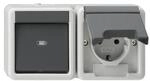 GIRA 417730 Kombination Wippschalter/SCHUKO-Steckdose 16 A 250 V~ waagerecht mit
