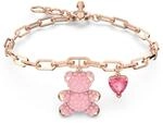 Swarovski Teddy Armband, B&auml;r, Rosa, Ros&eacute;gold-Legierungsschicht