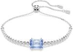 Swarovski Matrix Tennisarmband, Blaues, Rhodiniertes Armband mit Strahlenden