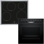 Bosch HND615LS62 Einbauherd-Set, Bestehend aus HEG517BB4 Herd, 60 x 60 cm, 3D