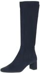 CAPRICE Damen Hohe Stiefel mit Absatz Kniehoch Vegan, Blau (Navy Stretch), 38 EU